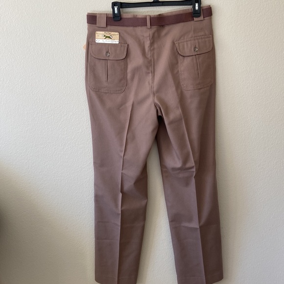 Vintage NWTS!  JC Penny The Fox Oxford Pants w a NICE NEWBelt Khaki Color - Picture 3 of 4